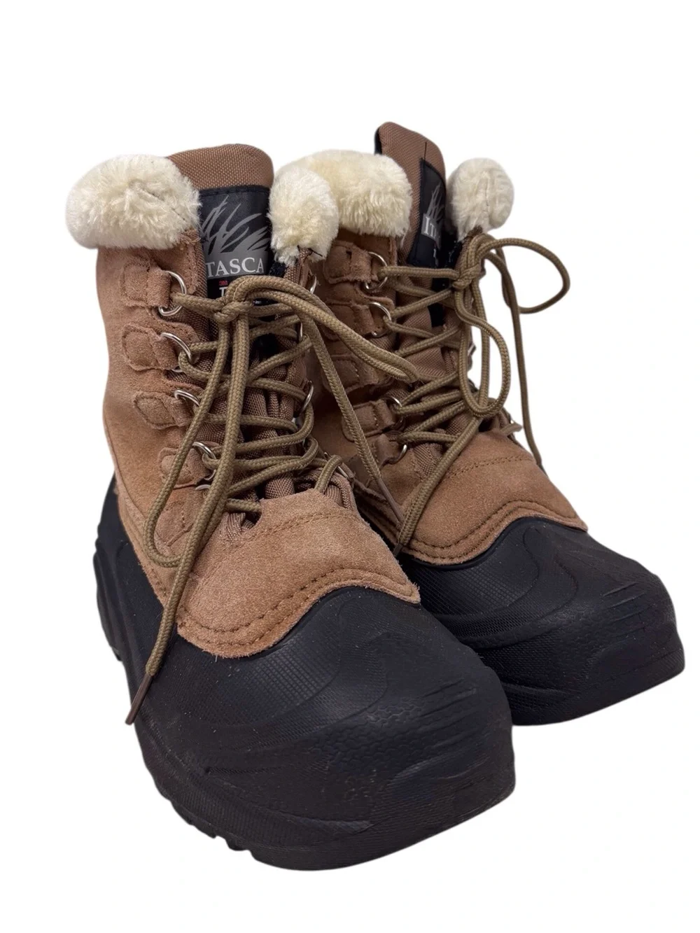 Itasca Thinsulate 3M tan waterproof lace up snow boot #657211 women’s size 7 EUC